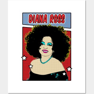 Diana Ross Pop Art Comic Style Posters and Art